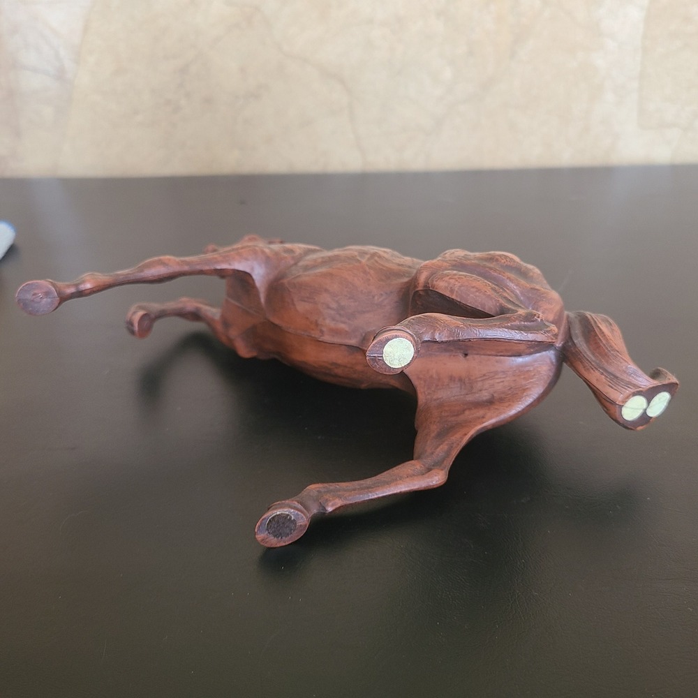 Vintage Hartland Rearing Horse Figurine Faux Wood Grain Brown Equestrian Decor - Picture 8 of 8